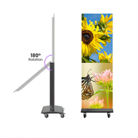Écran d'affichage LED pliable P2.5, lecteur publicitaire portable, affichage numérique intelligent mobile pour exposition OEM