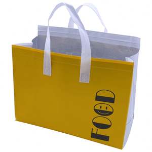 Sac isotherme réutilisable et imperméable en non-tissé pour aliments, idéal pour les repas à emporter, les boissons et les plats à emporter des restaurants - Product Image 3