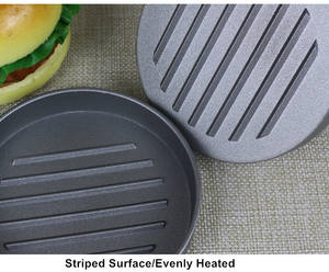 Prensa para <span class=keywords><strong>Hamburguesas</strong></span> de Carne, Molde para Hacer <span class=keywords><strong>Hamburguesas</strong></span>, Antiadherente, de Aluminio Fundido a Presión, con Mango de Madera - Product Image 6