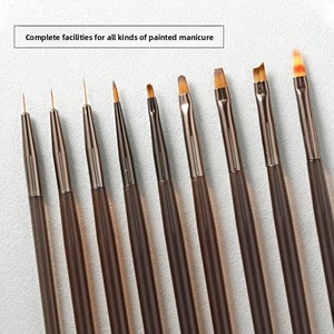 ชุดแปรงทำเล็บ 9 ชิ้น แบบสองหัว สำหรับวาดลายเดซี่ ปลายเล็บแบบฝรั่งเศส ไล่สีแบบออมเบร แปรงขนสังเคราะห์ รูปทรงแบน สำหรับตกแต่งเล็บ - Product Image 3