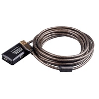 Câble d'extension USB 2.0 de 15 mètres, mâle-femelle, concentrateur 1 vers 4 ports, amplification du signal, conducteur en cuivre, gaine en PVC, pour usage personnel