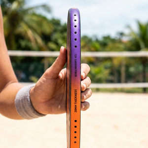 Raqueta de Tenis Playa KingQ King1 de Fibra de Carbono 12K 3K, Forma Híbrida, 84 cm de Diámetro, 330g, Espuma EVA Media, Empuñadura de Cuero PU para Principiantes - Product Image 5