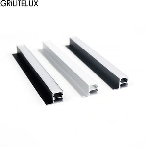 โปรไฟล์อะลูมิเนียมสำหรับติดตั้งไฟเส้นในตู้และชั้นวางของ ดีไซน์ระดับไฮเอนด์ พร้อมช่องแสงด้านบนและด้านล่าง - Product Image 2