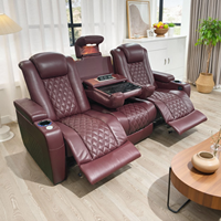 Moderne Kino-Liegesessel-Garnitur für Hotel Villa Keller Medienraum Wohnzimmer Kino-Sitzgruppe Relaxsessel