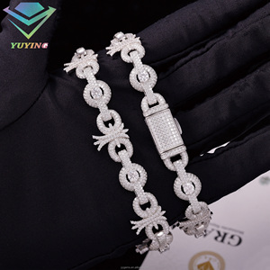 กำไลข้อมือคิวบันเงินแท้ S925 ดีไซน์ใหม่ ผ่านการทดสอบเพชร พร้อมเพชรโมอิสซาไนต์สี D ระดับ VVS พร้อมใบรับรอง GRA เครื่องประดับฮิปฮอป ของขวัญ - Product Image 5