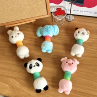 Pendentif de sac à ressort extensible en peluche télescopique motif animal mignon pour décoration de sac à dos et sac à main, cadeau