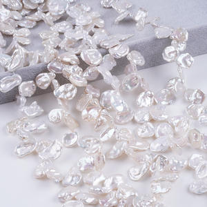 Perlas de Agua Dulce Naturales de 13-16 mm, Accesorios de Joyería DIY, Perlas Sueltas Irregulares en Forma de Pétalo, Perlas Barrocas Recicladas para DIY con Orificio - Product Image 5