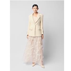 Nouvelles Blouses et Chemises de Luxe pour Femmes LUSTROUS VEIL SHIRT Col Mandarin Longueur Entière Coupe Classique Blouses et Chemises Florales en Dentelle - Product Image 1