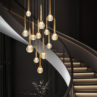 Nordique Escalier Lustre Grenier Pendentif Lumière Moderne Boule Escalier Villa Duplex Salon Plafond Lampes Suspendues