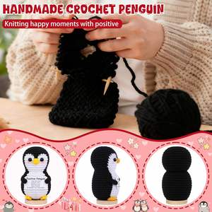 Pingouin en Crochet Positif et Amusant – Cadeau Emotionnel et Adorable pour Noël et Anniversaire – Idéal pour Femmes, Hommes, Amis et Collègues - Product Image 3