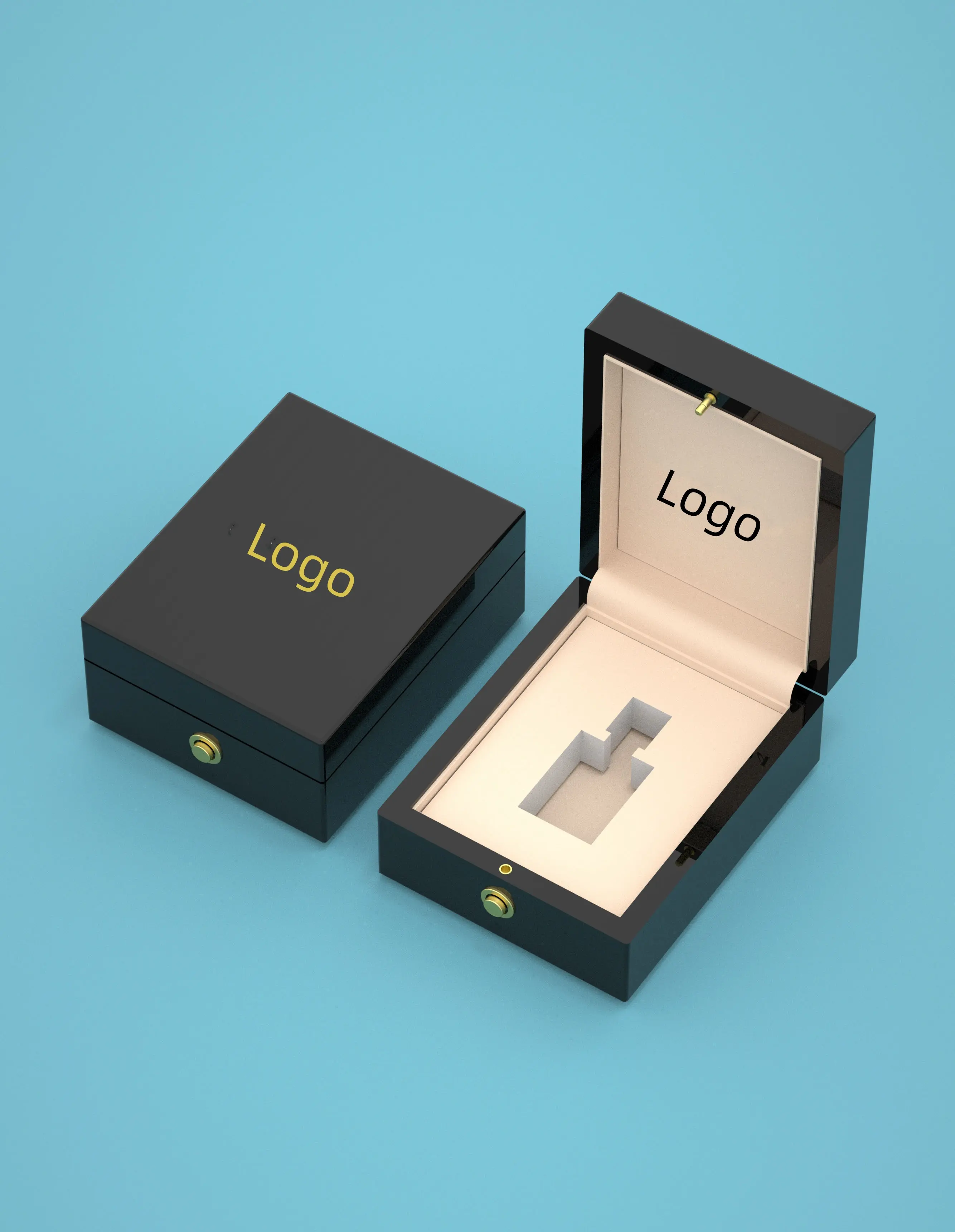 Caixa de presente de embalagem de joias de perfume personalizada de luxo com design personalizado caixa de madeira vazia de óleo de fragrância
