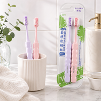Brosse à dents manuelle en gros à poils doux en PBT avec prise en main confortable pour l'hygiène bucco-dentaire quotidienne des adultes à domicile