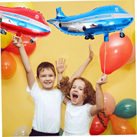 10 pièces/ensemble nouveau ballon de feuille d'avion en aluminium métallique de décoration de fête de forme personnalisée gonflable