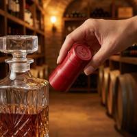 Capsule de vin rouge mate de qualité supérieure, texture nid d'abeille, logo personnalisé, fermeture thermorétractable pour spiritueux, whisky, vodka, usine