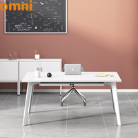Postes de travail à panneaux OMNI COBO, mobilier de bureau moderne et minimaliste, bureau individuel avec cadre en pieds métalliques