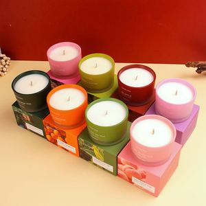 Bougie parfumée Oscenoid en pot en céramique, cire de soja, aromathérapie, parfum fruité, décoration d'intérieur, style moderne, 1 mèche, cylindre - Product Image 1