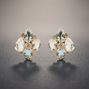 Pendientes Colgantes de Plata de Ley Hechos a Mano, Estilo Boho, con Cristales de Imitación - Product Image 2
