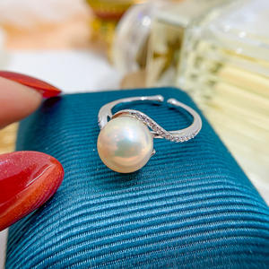 Accessoire pour bague en argent S925, perles de 9 à 11 mm, support 1955, perles de 9 à 11 mm, support de bague vide, perles en vrac, accessoire - Product Image 2