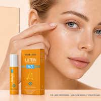 Crème pour les yeux à la vitamine C organique personnalisable, à la luteine, anti-rides, réductrice de cernes, éclaircissante, raffermissante