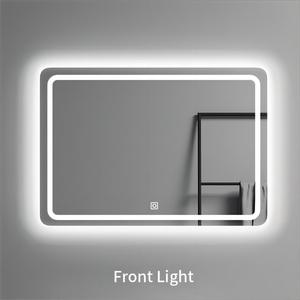 Hình chữ nhật hiện đại không khung led phòng tắm tường gương 70*50 ba màu chiếu sáng cho khách sạn hoặc căn hộ - Product Image 6