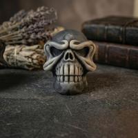 Moule en silicone M63765 Crâne d'Halloween pour bougies, outil créatif pour la fabrication de pierres diffuseuses de cire parfumée