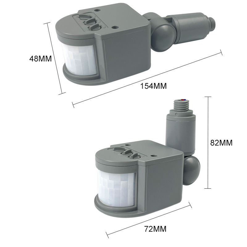 IP44 Waterproof 110V 220V Outdoor Wall PIR Motion Sensor Adjustable Human Body Infrared Inductive Switch for Street Flood Light