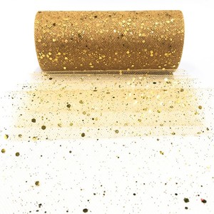 Rouleau de <span class=keywords><strong>tulle</strong></span> à paillettes personnalisé en polyester 100% haute densité - Product Image 5