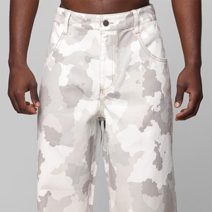 بناطيل مموهة بنطلون كلاسيكي مطبوع حسب الطلب فضفاض عالي الخصر بنطلون وسراويل للرجال مضادة للتجاعيد - Product Image 6