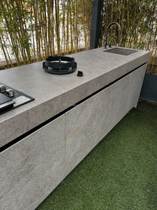 Ngoài trời nhà bếp BBQ đảo được xây dựng trong tủ thép không gỉ thời tiết nướng grills với lò nướng bánh pizza nhà bếp ngoài trời - Product Image 4