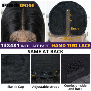 Parrucche Sintetiche con Frontale in Pizzo FREEDOM per Donne, Stratificate con Baby Hair, 24 Pollici, Marrone <span class=keywords><strong>Chiaro</strong></span> per Cosplay con Riflessi - Product Image 6