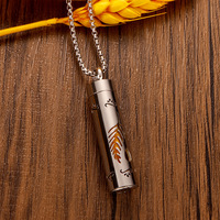 Pendentif diffuseur de parfum en acier inoxydable pour couple, bande verticale, huile essentielle, aromathérapie, locket parfumé, cadeau