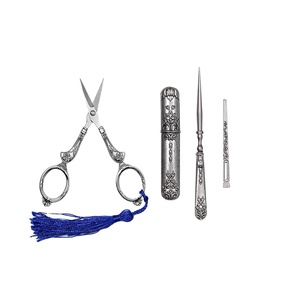 Exquisito Juego de Tijeras Vintage con Tubo de Almacenamiento para Agujas, Punzón, Hilo para Agujas <span class=keywords><strong>y</strong></span> <span class=keywords><strong>Dedal</strong></span> - Product Image 5