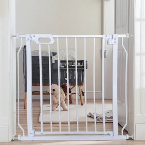 Barrière de sécurité pour animaux de compagnie en métal pour intérieur et extérieur, installation facile, barrière pour chiens, escaliers, montage par pression, barrière pour bébé pour porte, cuisine - Product Image 1