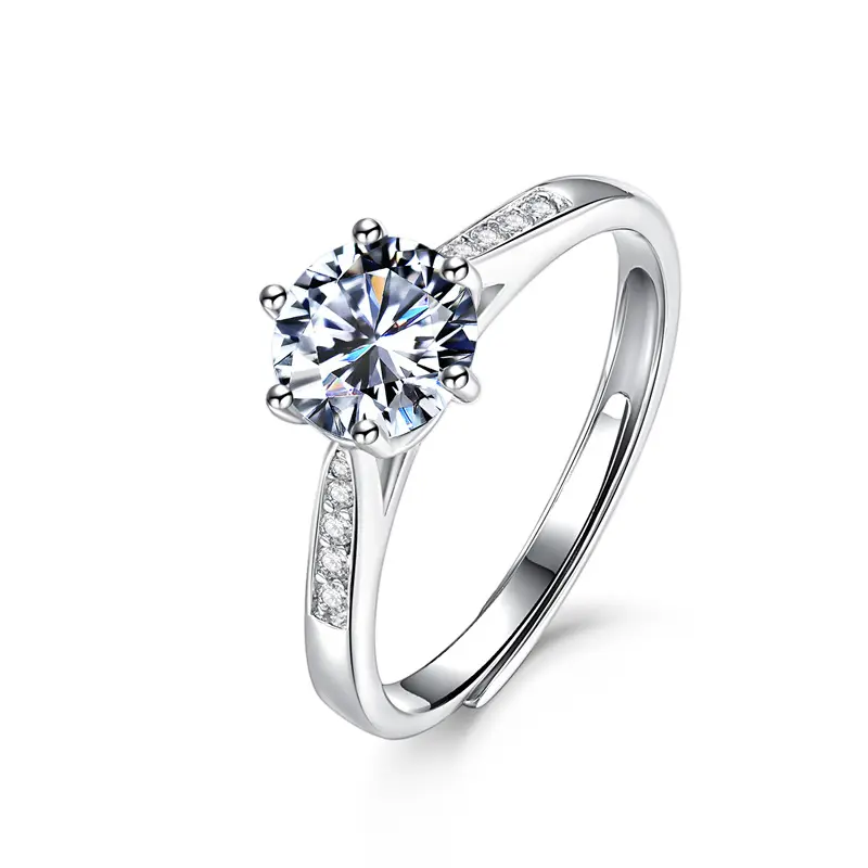 Gioielli 925 argento acquamarina donna argento coreano anelli di nozze coppia fedi nuziali moissanite vero anello d'argento