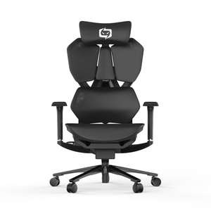 X5 Plus Chaise de jeu de course par ordinateur noire Chaise élévatrice en maille ergonomique à dossier haut Style moderne avec siège confortable - Product Image 2