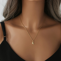Collier pendentif en acier inoxydable plaqué or 18 carats pour femmes, tendance, multicouche, cœur, croix, chaîne carrée, cadeau en gros