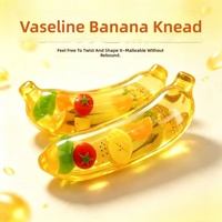 Jouet anti-stress créatif en forme de banane ou fraise, transparent, imitant un fruit, nouvelle promotion explosive transfrontalière