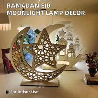 Lampe de lune Ramadan Eid à piles, non toxique, petite taille, vente en gros, décoration intérieure, veilleuses pour enfants, festival musulman