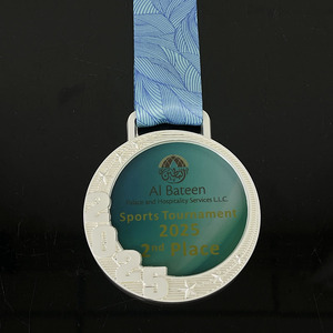 Impresión a todo color Forma redonda Oro Plata Bronce Metal Cristal CRISTAL 2025 Año Medalla MH-J642 - Product Image 6