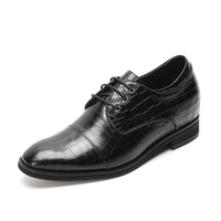 Nouvel Arrivage Vente en Gros Usine Chaussures Derby de Luxe Formelles pour Hommes, Rehaussantes de 7 cm, pour Affaires et Mariages