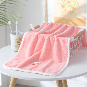 Toallas de Coral Fleece 35x75cm 125g Suaves Absorbentes Sin Pelusas para Cara y Manos, Uso Doméstico y de Regalo, Color Sólido Rectangular - Product Image 3