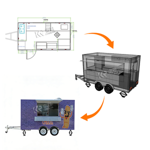 Remolque Móvil de Comida para Venta, Remolque para Aperitivos Fritos, Palitos de Queso, Arepas, <span class=keywords><strong>con</strong></span> Freidora, Refrigerador y Fregadero - Product Image 2