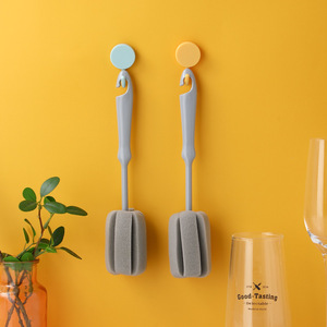 Cup Brush Long <b>Handle</b> <b>Sponge</b> Cleaning For Glass Bottle Kitchen Use - Product Image 3