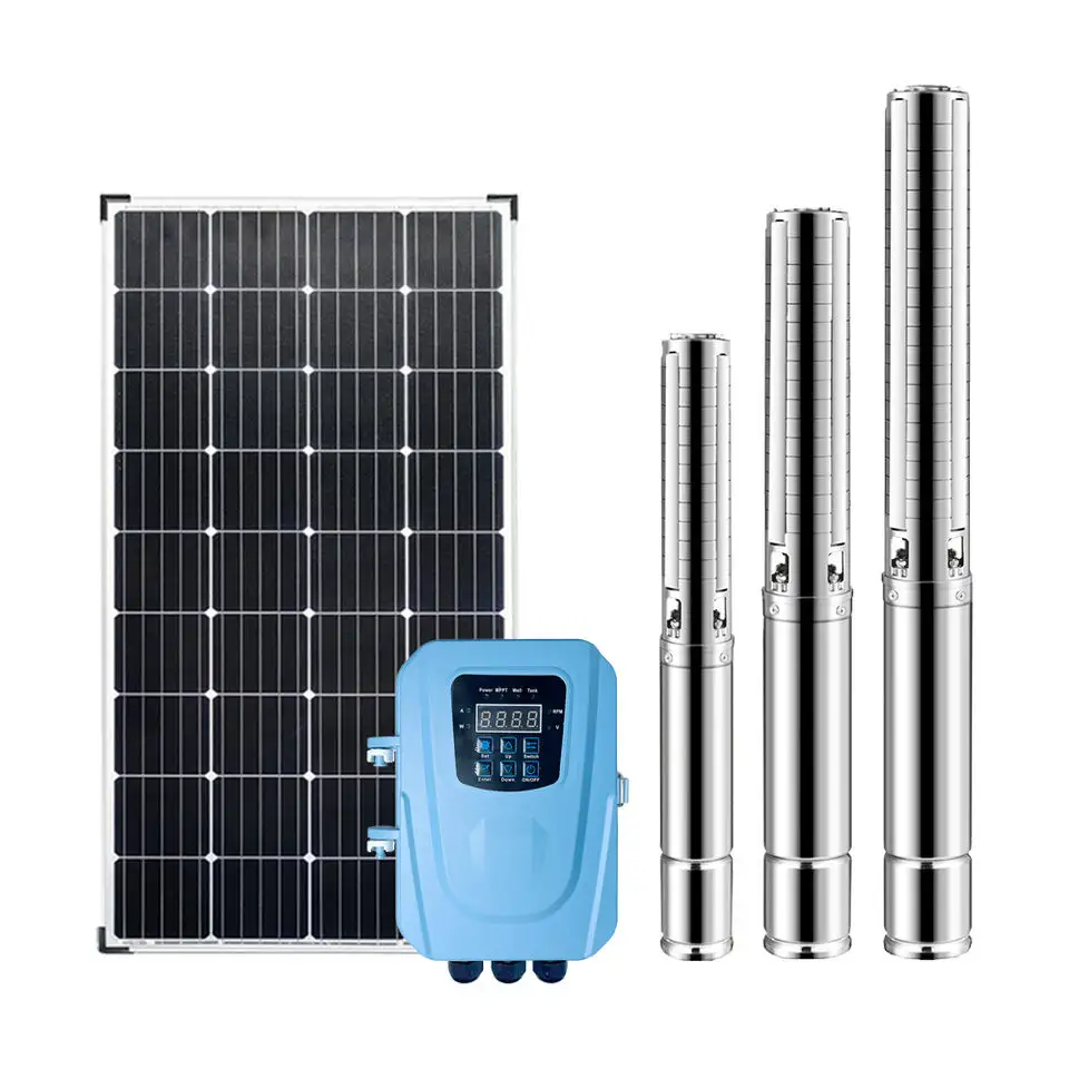 3 Inch Submersible Pump 1hp Solar Kit With Sumo Pumping Machine