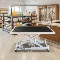 Table de toilettage pour animaux de compagnie, table de beauté électrique avec levage hydraulique, table de beauté imperméable pour animaux de compagnie, table de beauté universelle pour chiens et chats, table de beauté circulaire à levage pneumatique