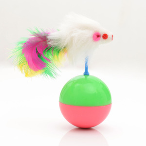 Simulated Mouse Tumbler <b>Cat</b> <b>Toy</b> Sound Making Tumbling Ball <b>Interactive</b> Feather Wand Pet <b>Toys</b> Wholesale Supplies - Product Image 4