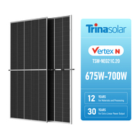 Panneaux photovoltaïques Trina Solar bifaciaux 670W 675W 680W Panneau solaire de type N