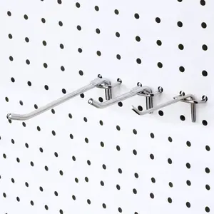 Custom Length Store Hole Panel Metal Pegboard Display Rack Hooks Hanging Tools Accessories Metal Mesh Stand Hook