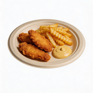 Linyexing X7 100% Compostable Sugarcane Heavy Duty <strong>Disposable</strong> <strong>Plates</strong> [125-Pack] 9 Inch &amp; 7inch Eco-Friendly Biodegradable - Product Image 1