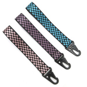 Tùy Chỉnh Ngắn Thăng Hoa Palestine Cờ Polyester Dây Buộc Với Sao Hình Bầu Dục Carabiner Móc Ly Khai Keychain Với Biểu Tượng Tùy Chỉnh - Product Image 2